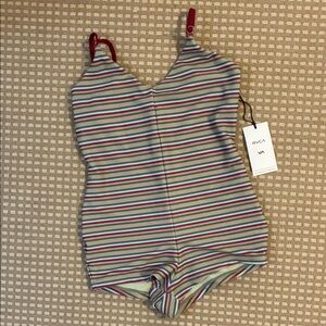 RVCA NWT Striped Swimsuit